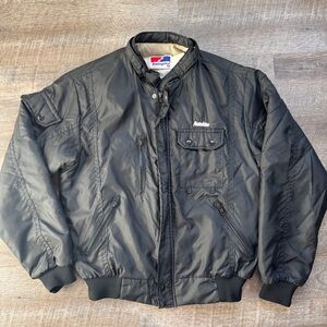 Vintage 90’s Swingster Mens Medium Autolite Satin Bomber Jacket Made In USA